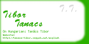 tibor tanacs business card